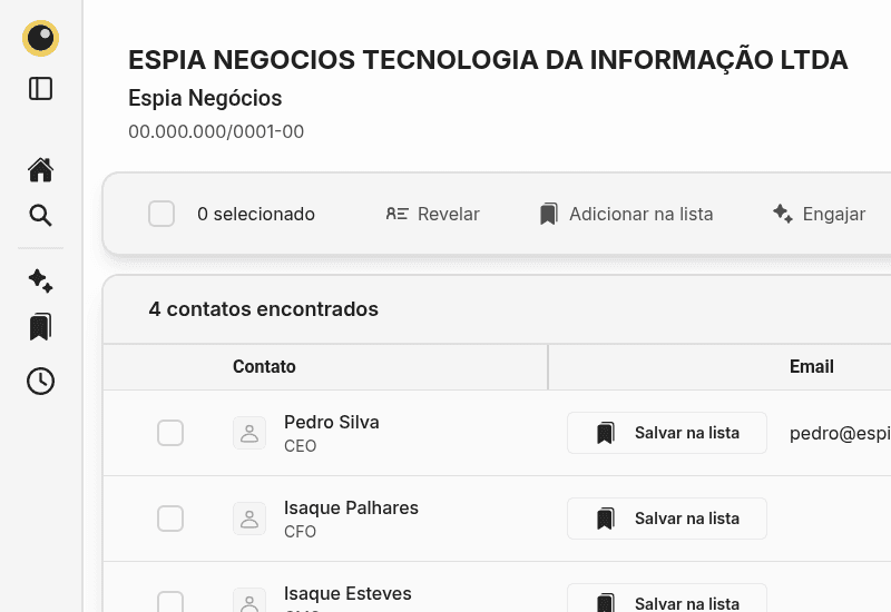 home page contacts visual